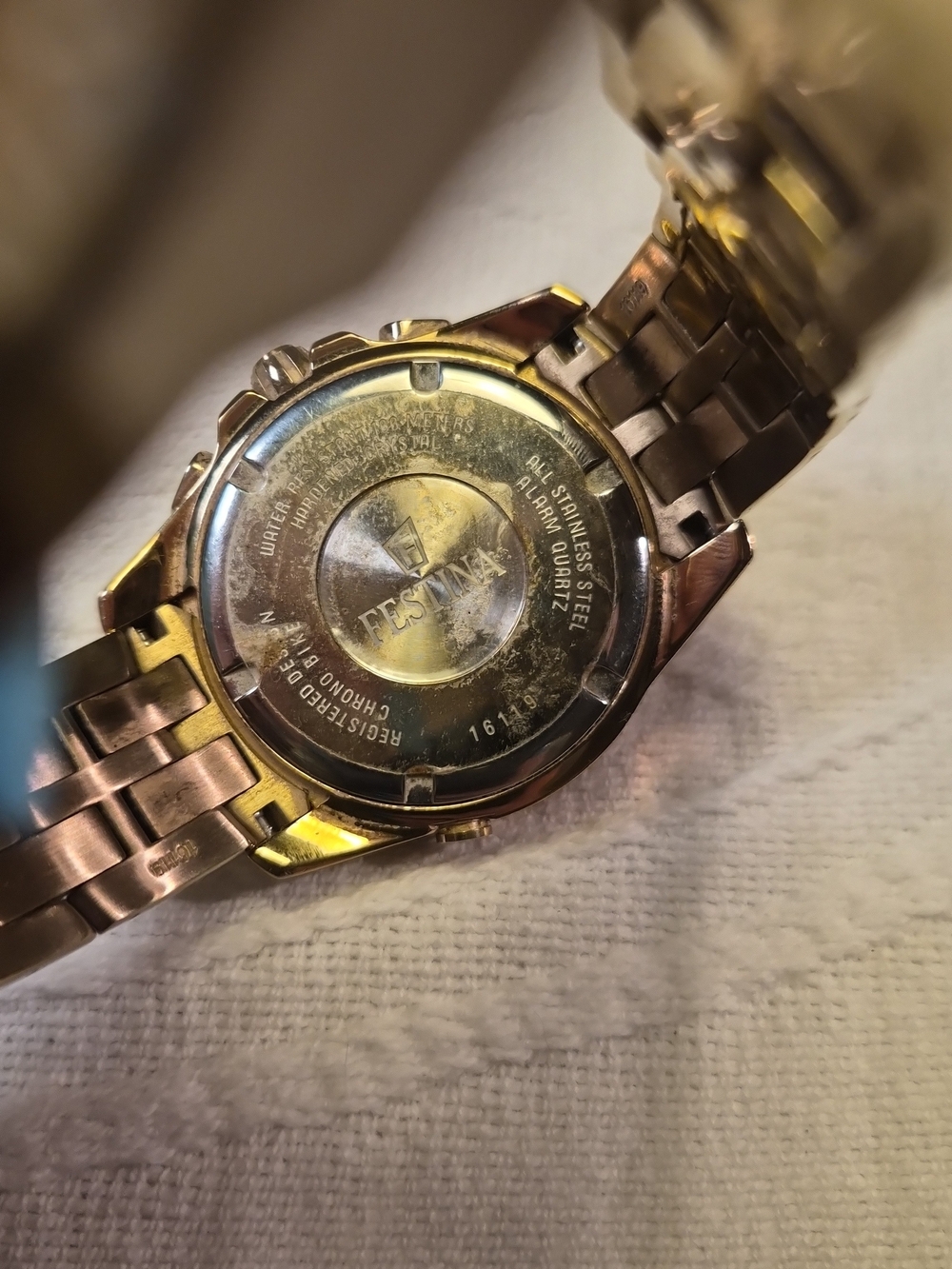 Mens Festina Watch Chronograph Gold Plated F 16119 Chrono Bike Blue Face ✨️💫 - Picture 13 of 13
